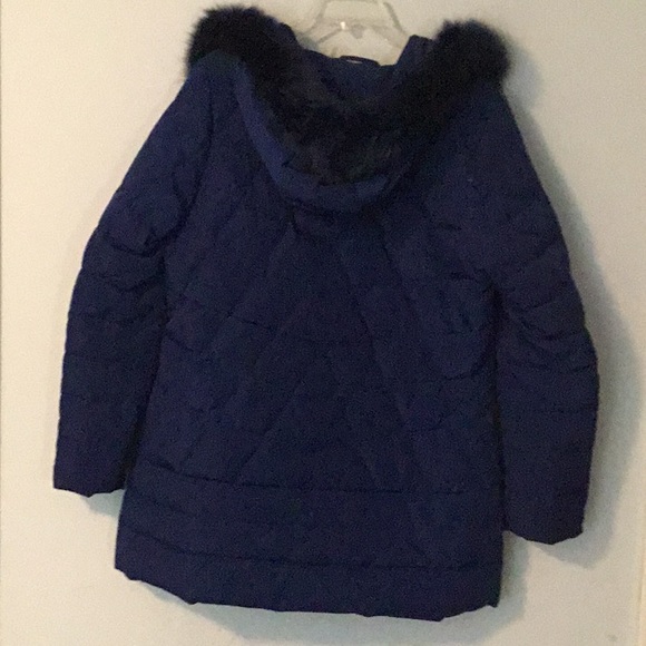 Sachi Collection XL real fur hooded down parka blue - Picture 7 of 9